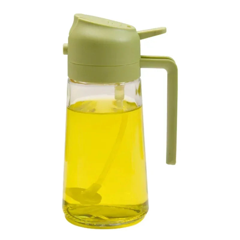 2-in-1 Leakproof Oil Dispenser Bottle – 500ml Kitchen Oil & Vinegar Pourer