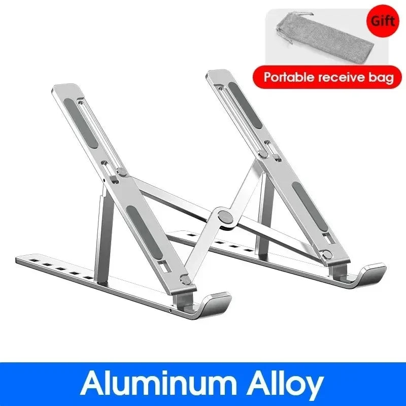 Folding Adjustable Aluminum Laptop Stand + FREE POUCH Martendar