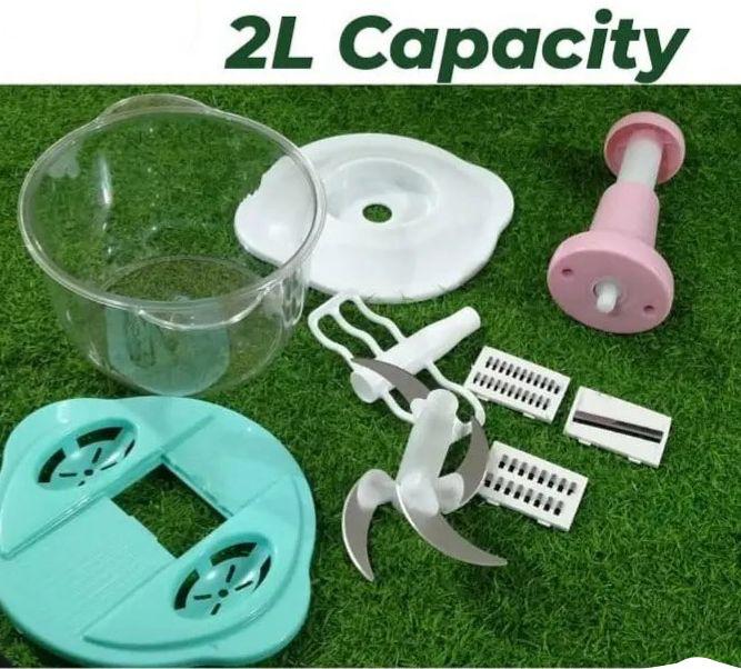 9-in-1 Manual Chopper – Vegetable, Meat & Salad Cutter with Blender & Shredder Martendar
