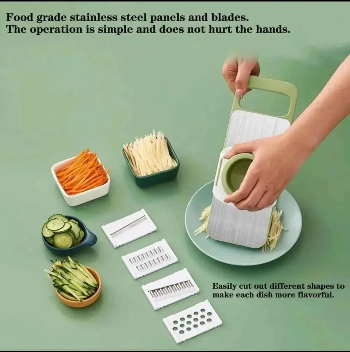 5-in-1 Vegetable Cutter – Multifunctional Grater & Slicer