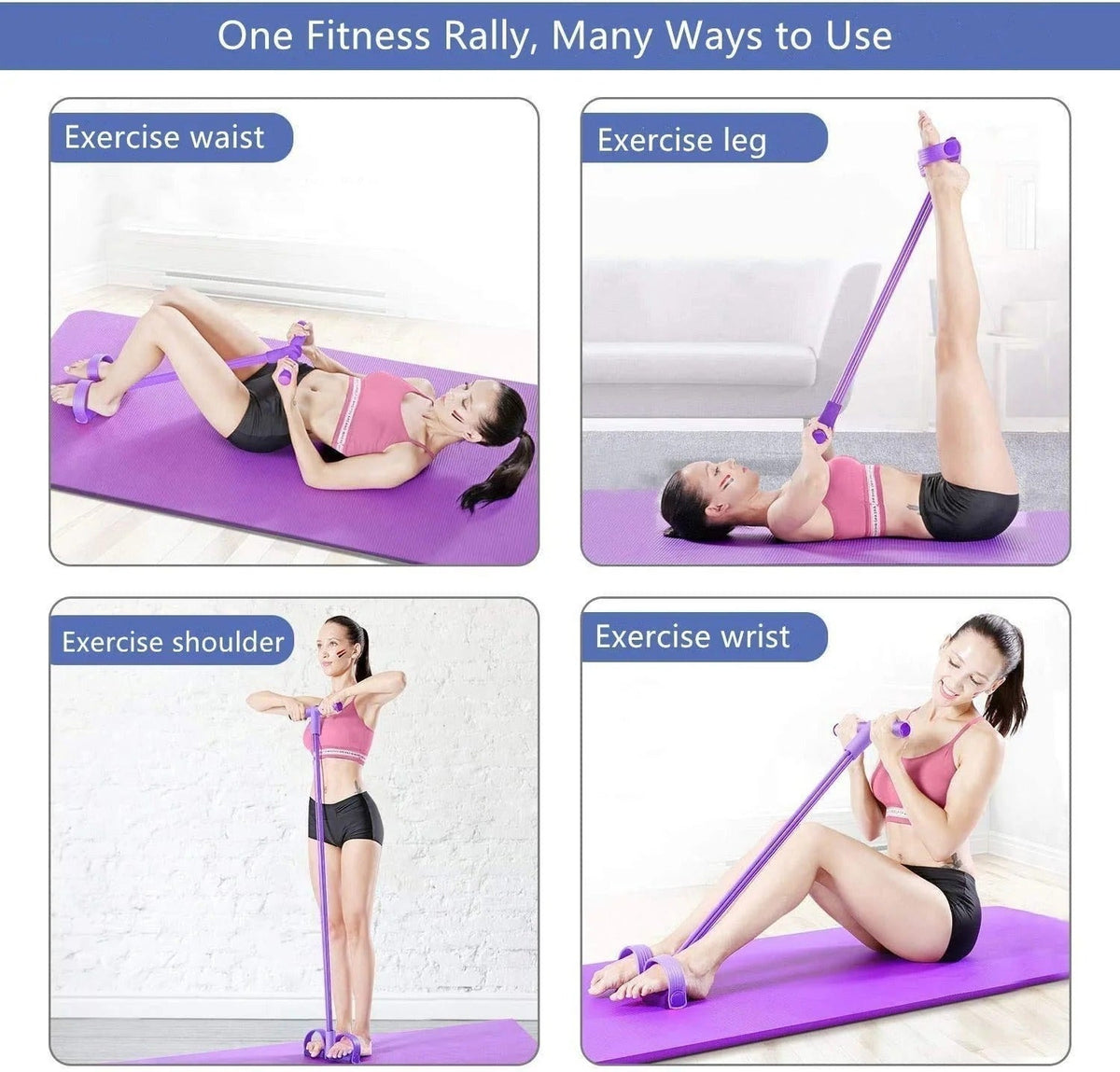 Tummy Trimmer – Foot Pedal Elastic Resistance Band (Random Color)