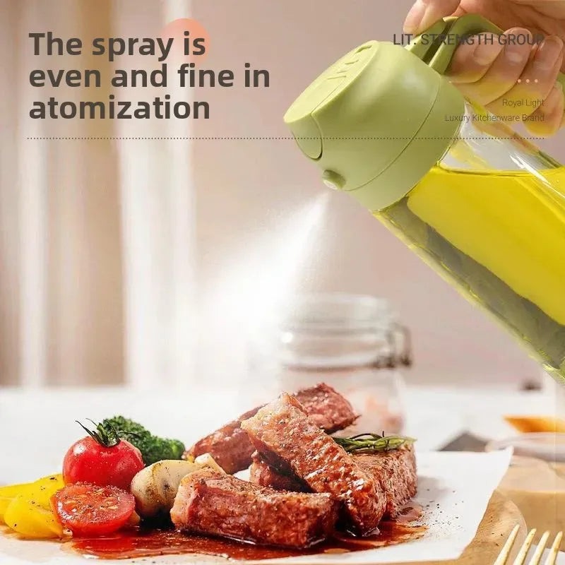 2-in-1 Leakproof Oil Dispenser Bottle – 500ml Kitchen Oil & Vinegar Pourer