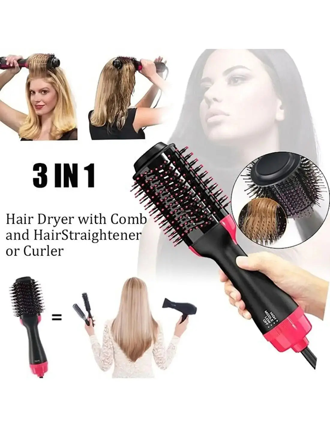 One Step Hot Air Brush – Best Blow Dryer Brush, Hair Straightener & Styler
