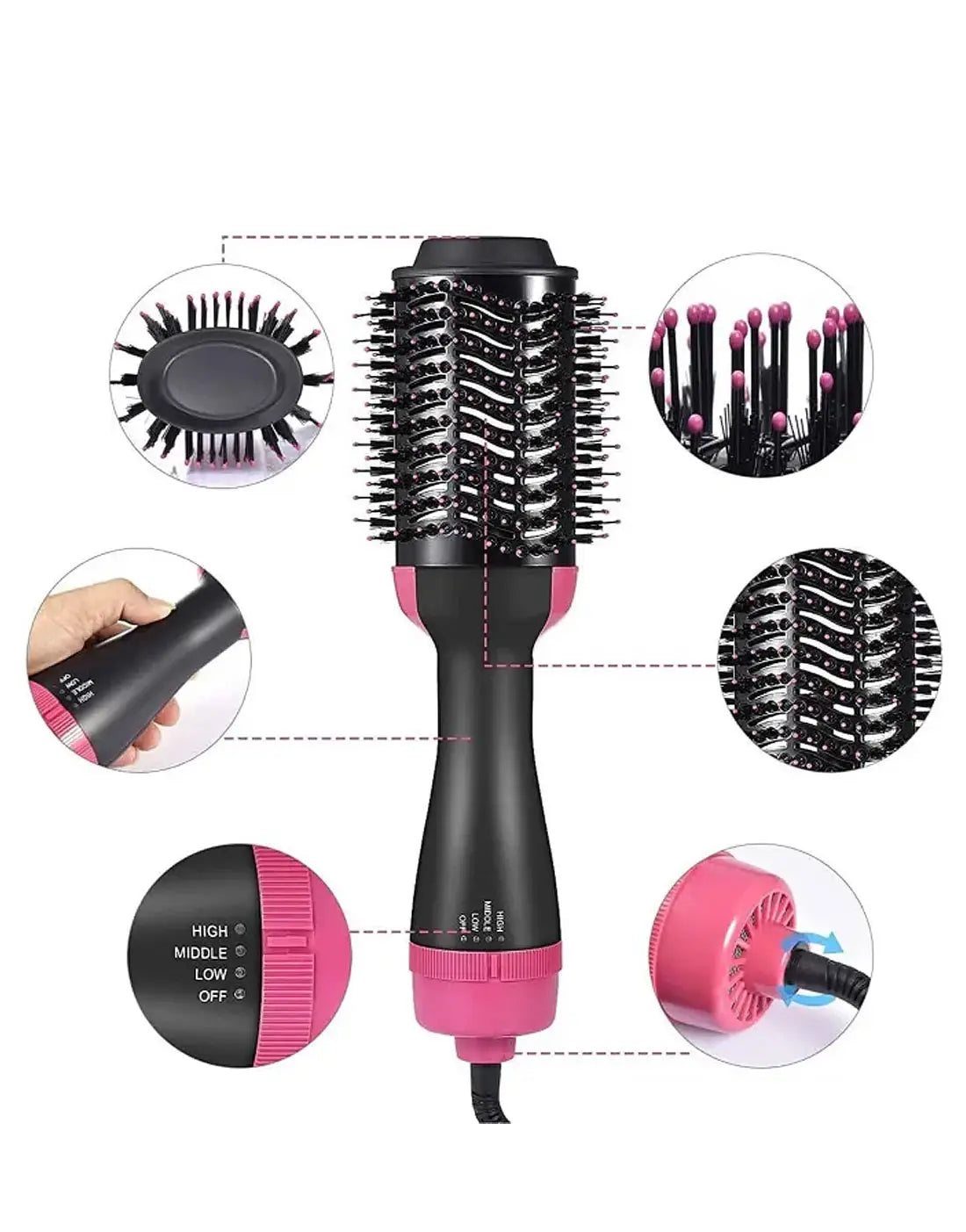 One Step Hot Air Brush – Best Blow Dryer Brush, Hair Straightener & Styler